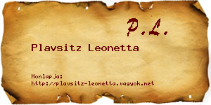 Plavsitz Leonetta névjegykártya